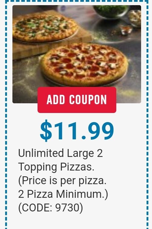 dominos unlimited pizza price