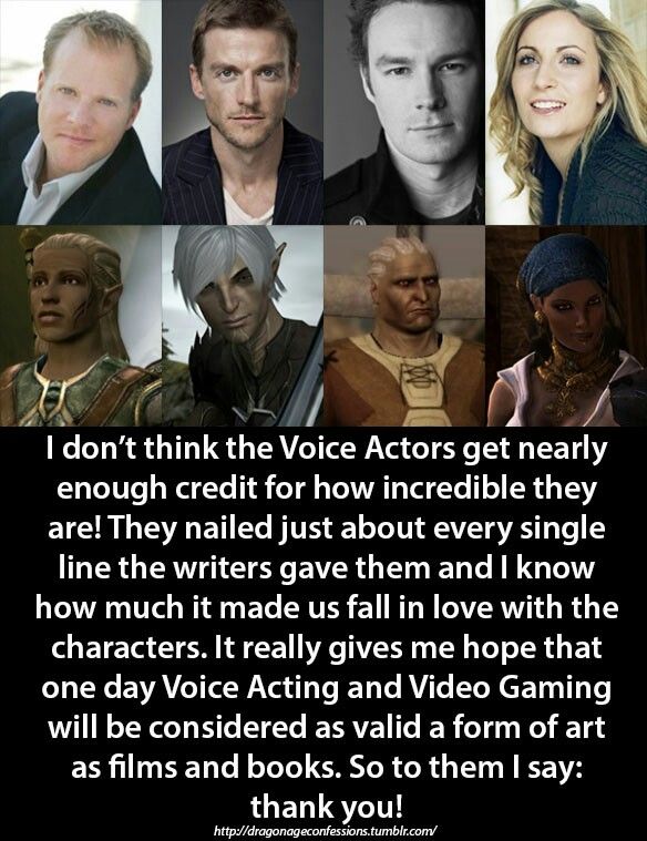 dragon age origins voice actors