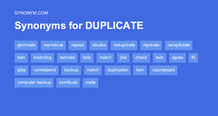 duplicate synonym