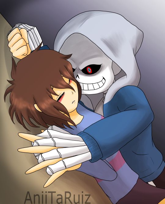 frisk x sans