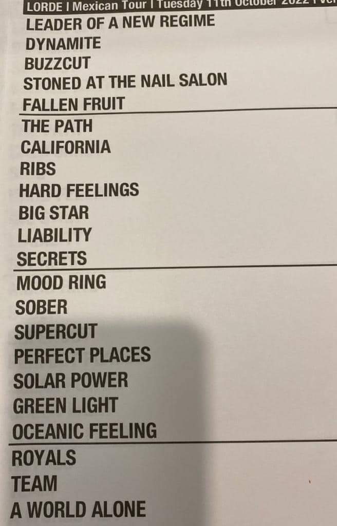 lorde setlist