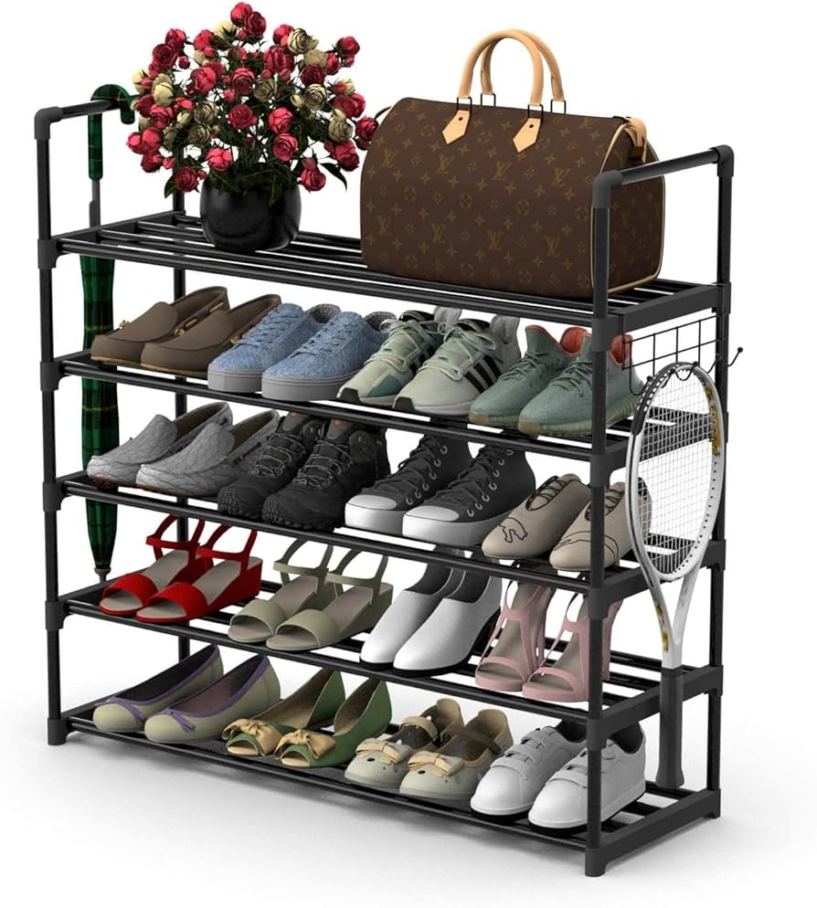 amazon shoe rack metal