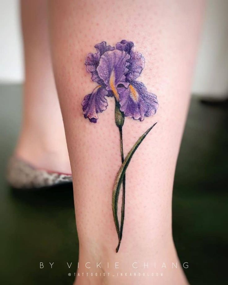 iris flower tattoo