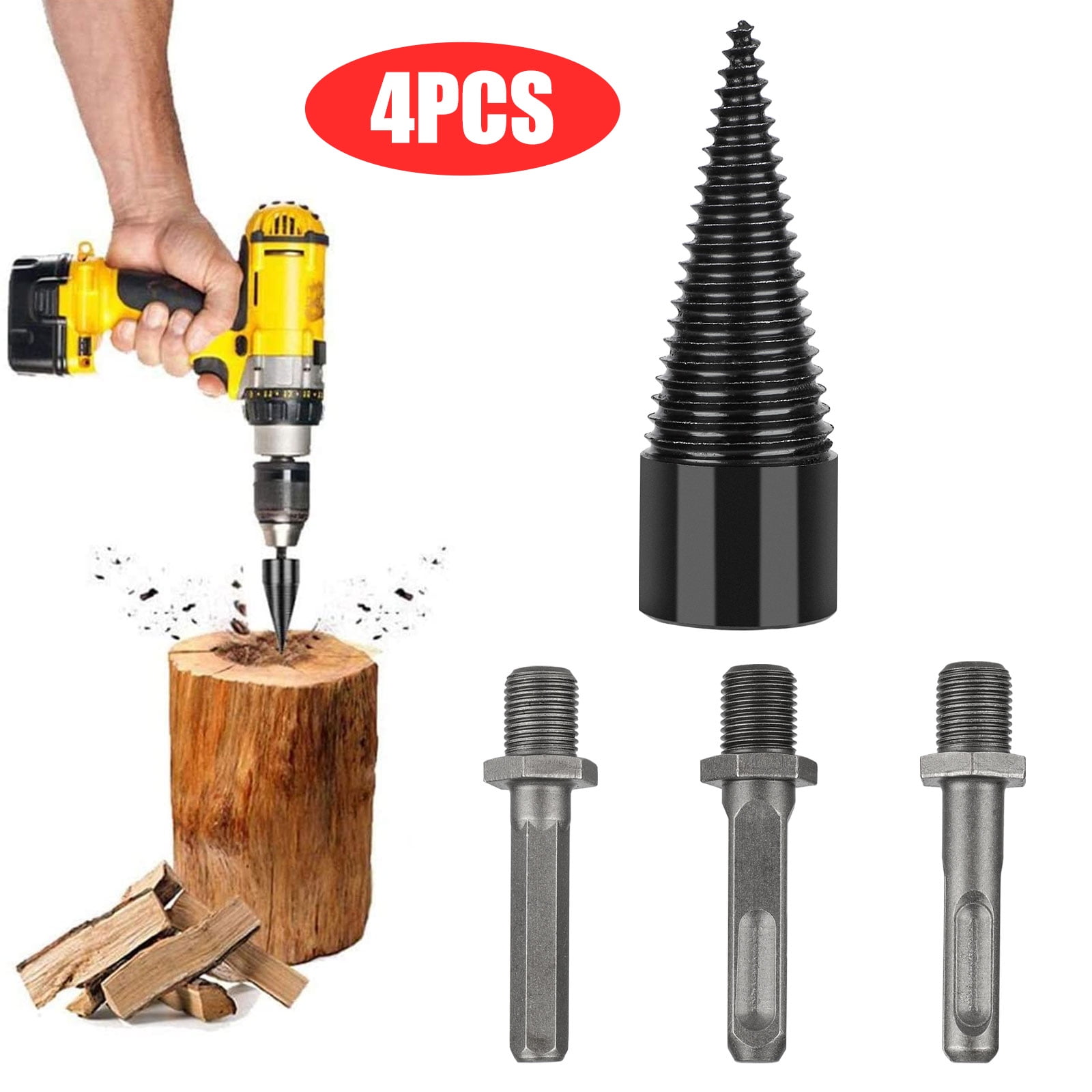 wood splitting drill bit