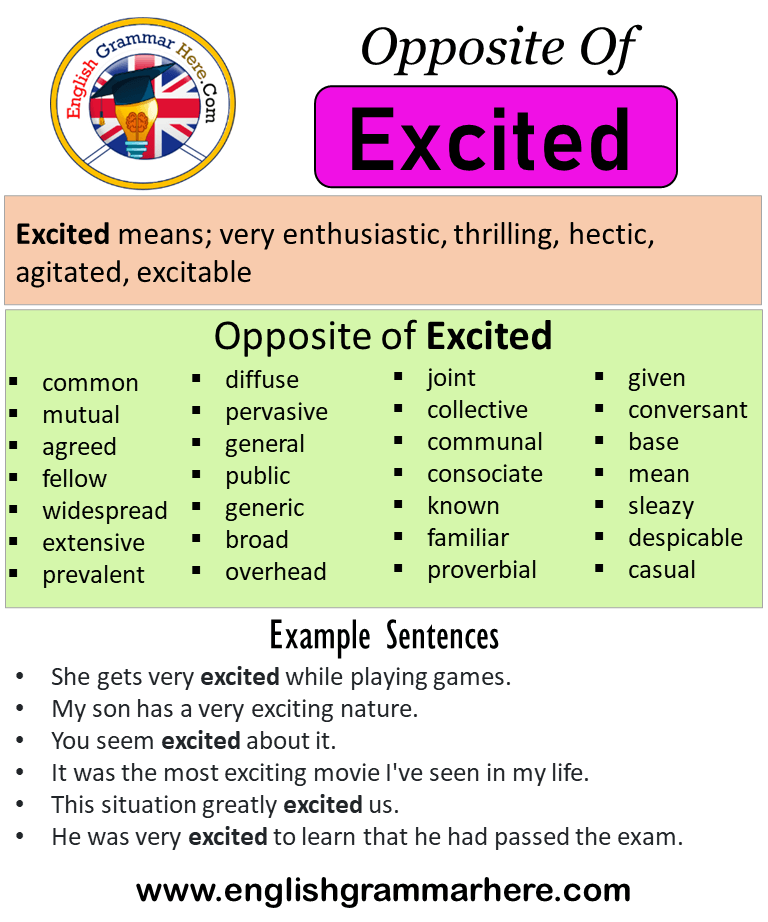 excited antonym