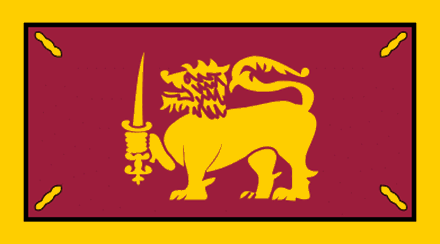 yellow red lion flag
