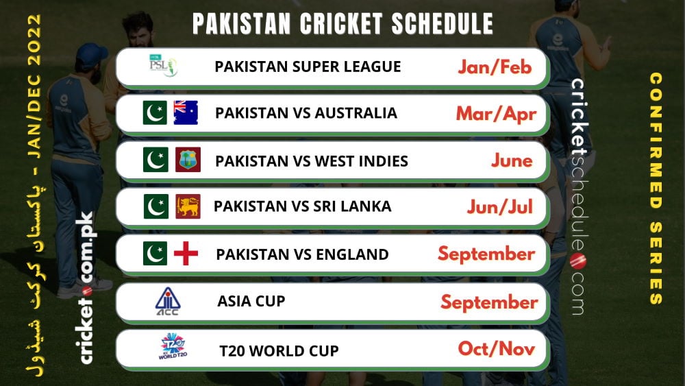 pakistan national cricket team fixtures