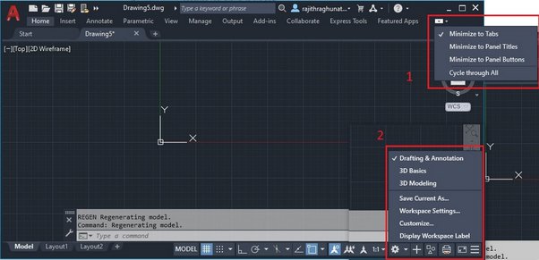 autocad toolbar missing