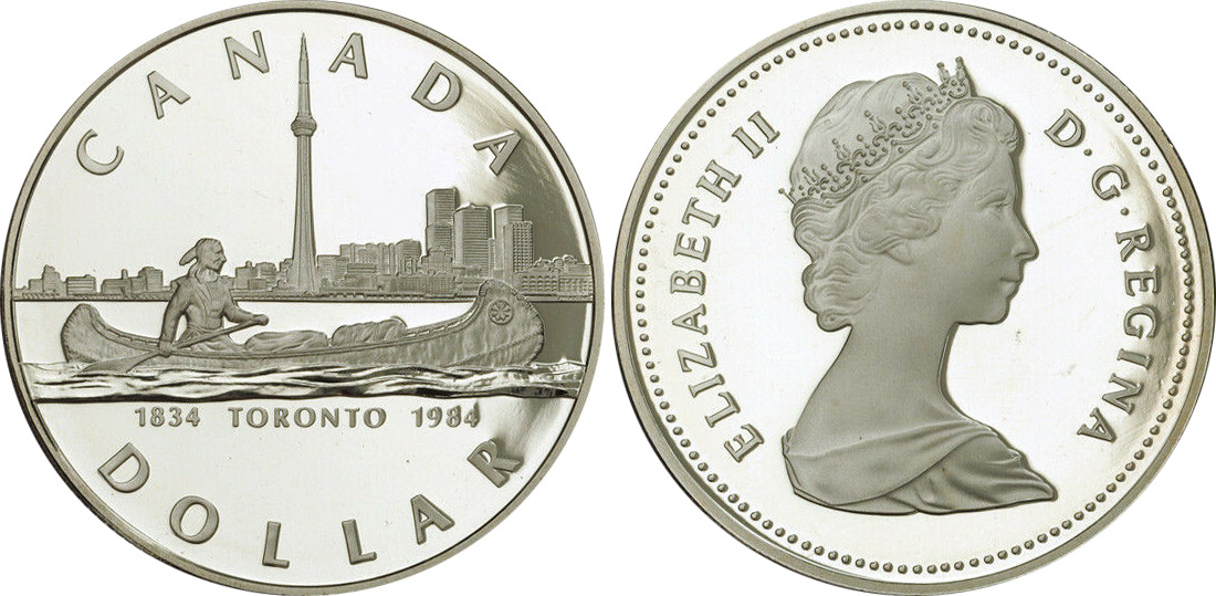 canadian 1984 silver dollar