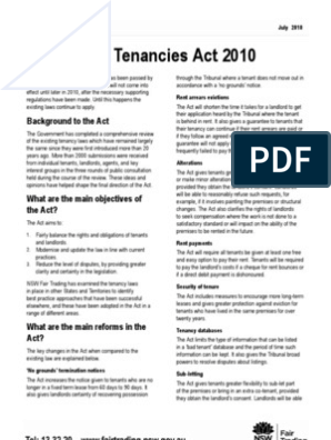 residential tenancies act 2010