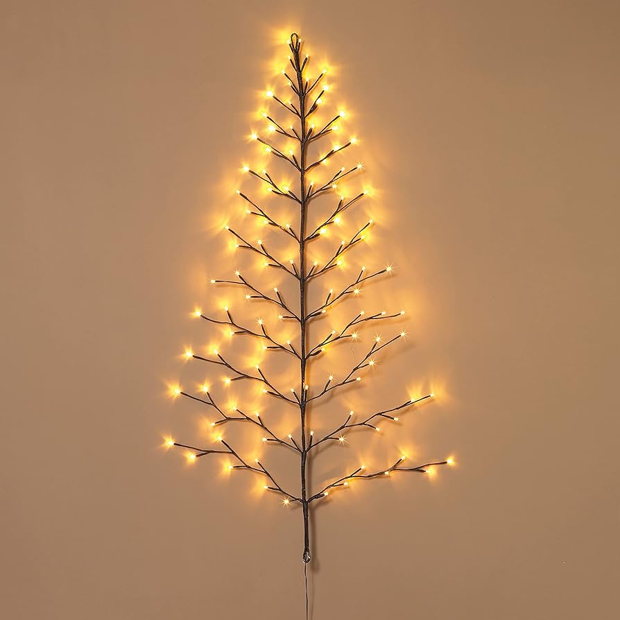 lighted christmas wall tree