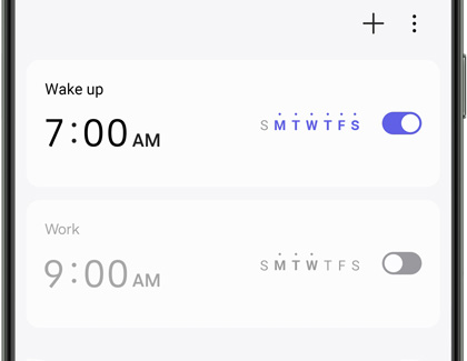 alarm clock on samsung