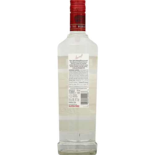 smirnoff vodka nutrition facts