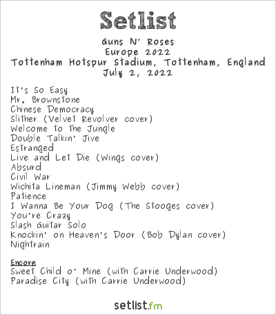 guns n roses setlist.fm