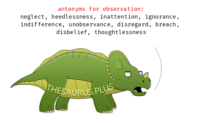 antonyms for observation