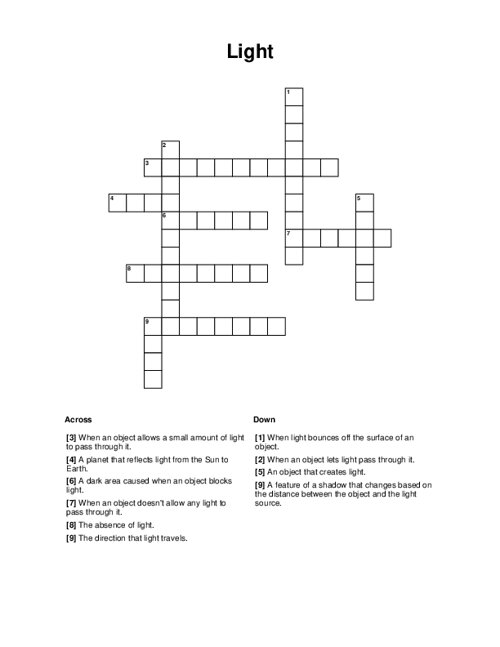 lighting crossword clue