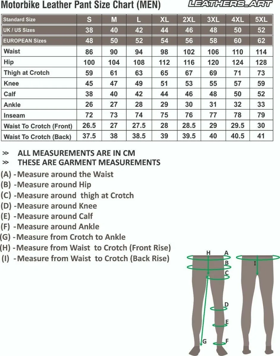 hein gericke size guide