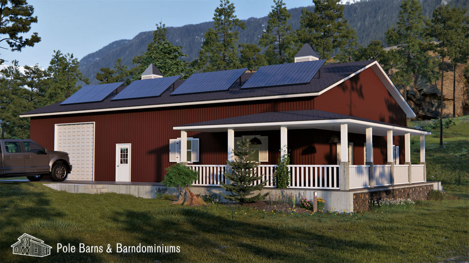 pole barn with apartment plans