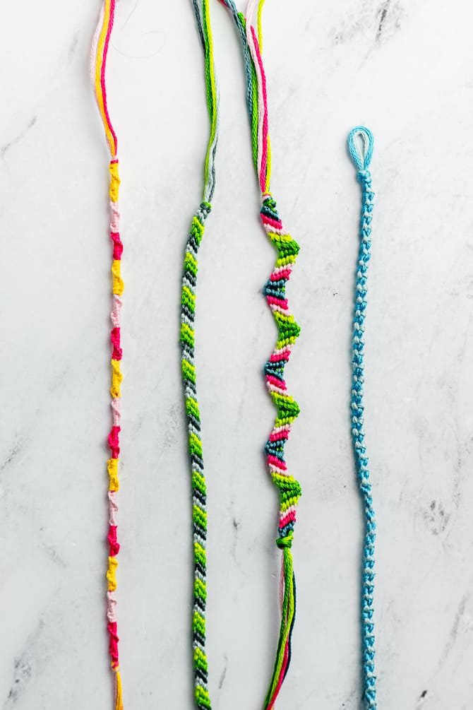 easy yarn bracelets