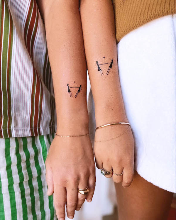 matching tattoos sister