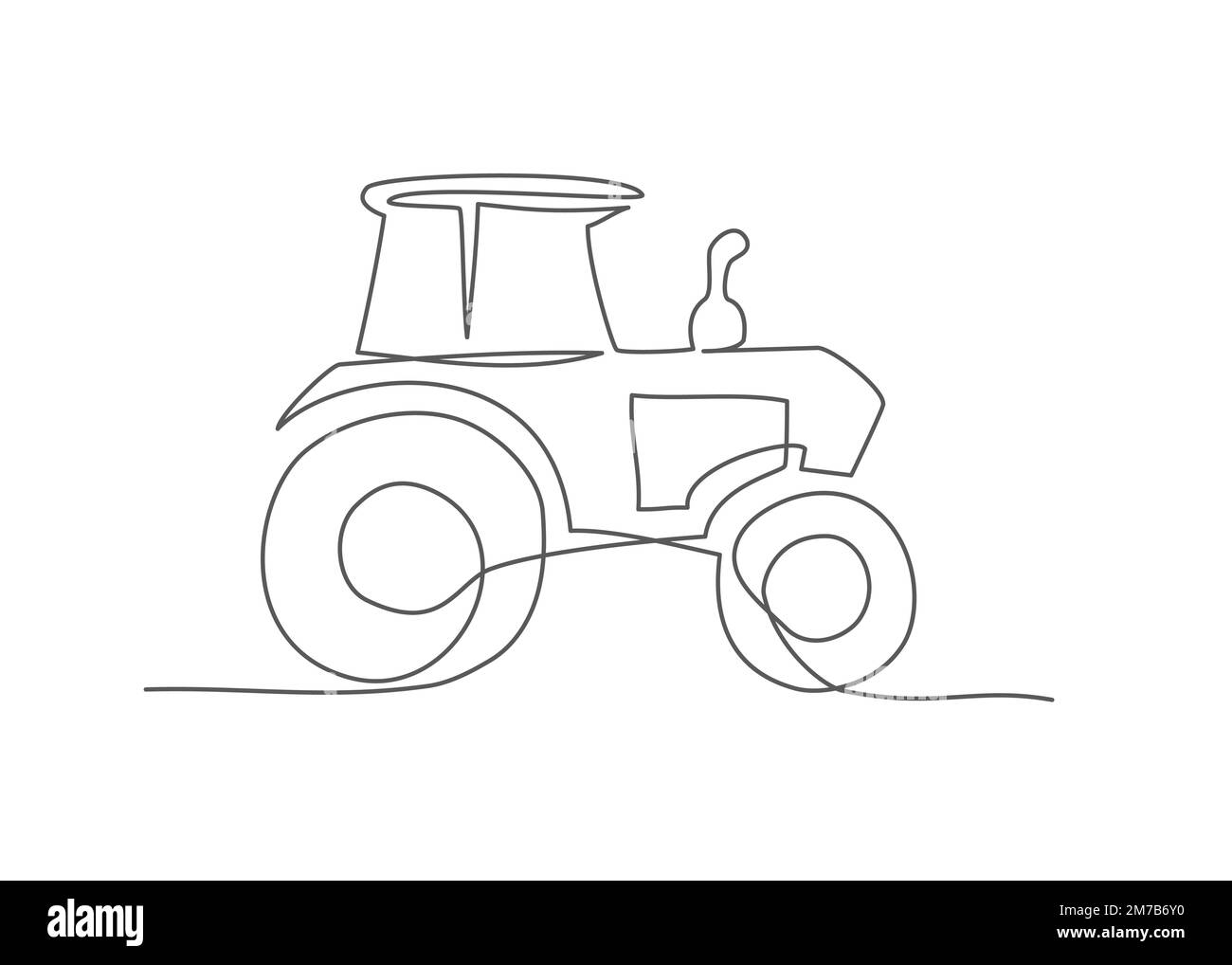 tractor line drawing