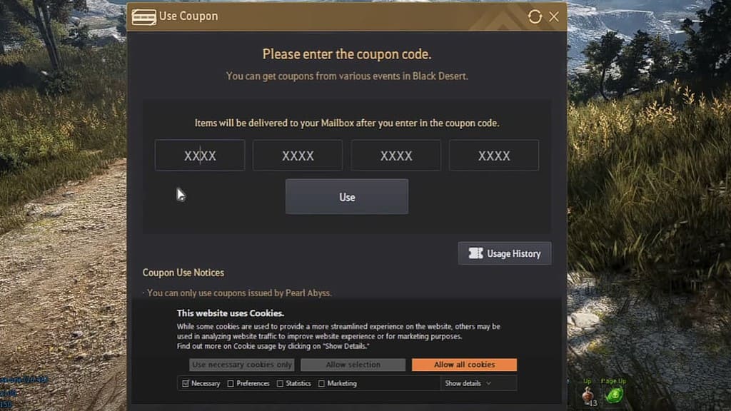 black desert online redeem code