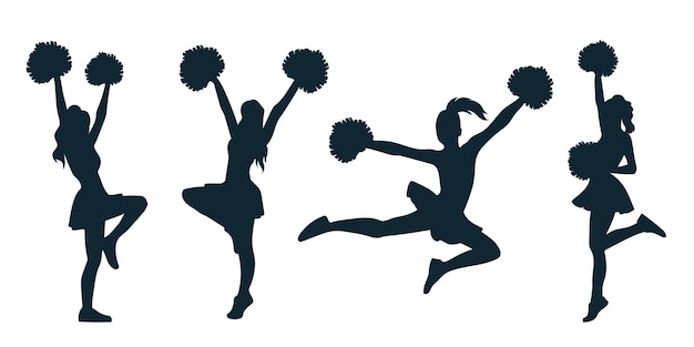 vector cheerleader silhouette