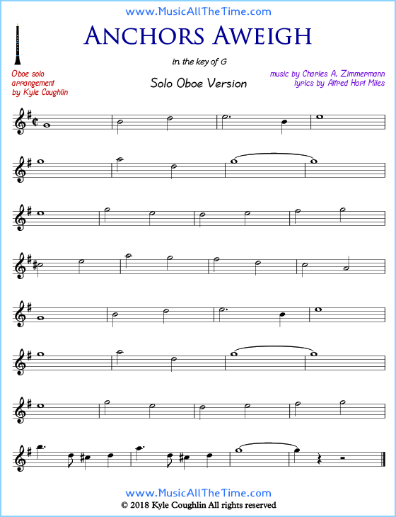 anchors aweigh sheet music