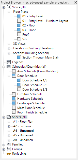 project browser revit