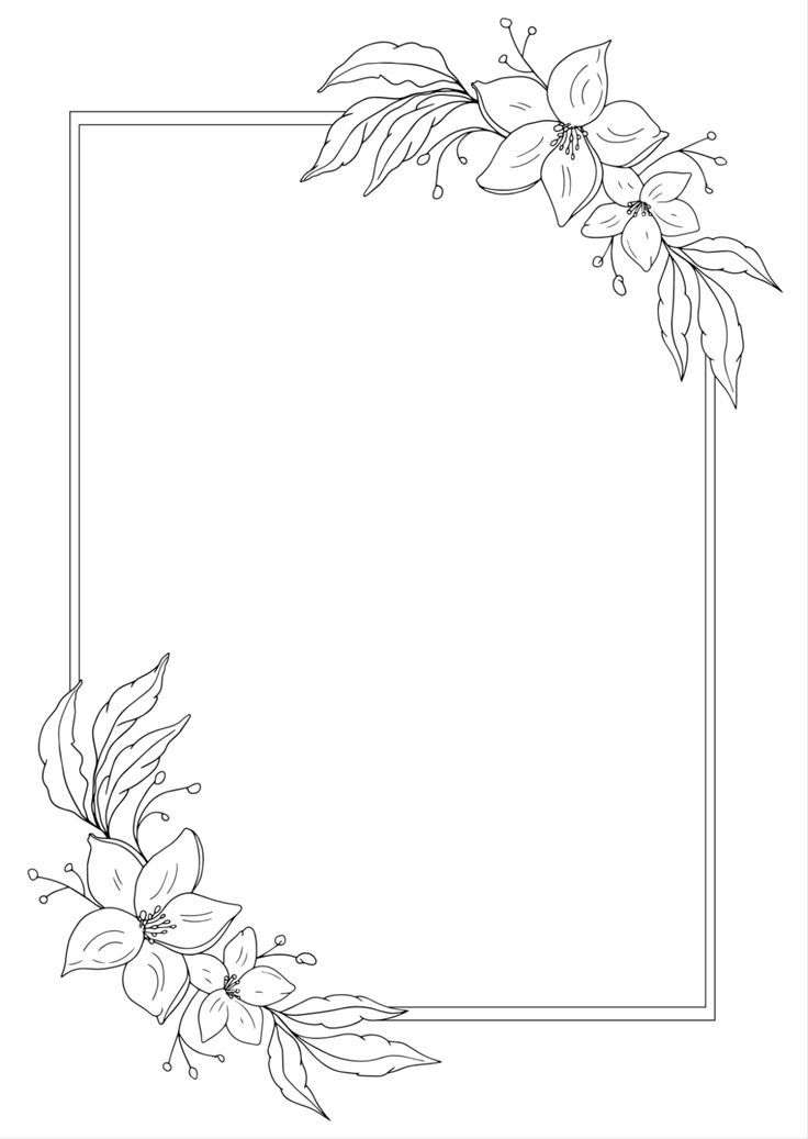floral border design drawing