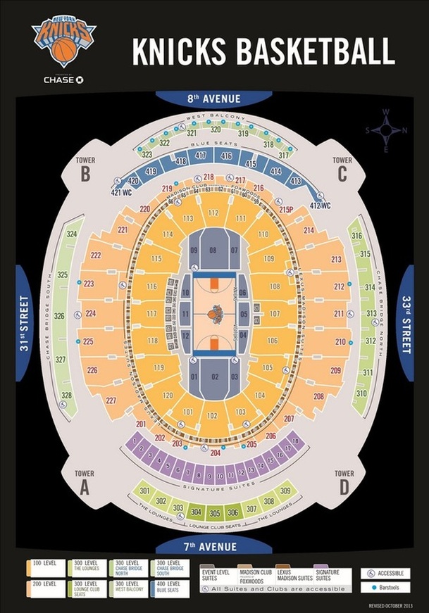 madison square garden seating chart