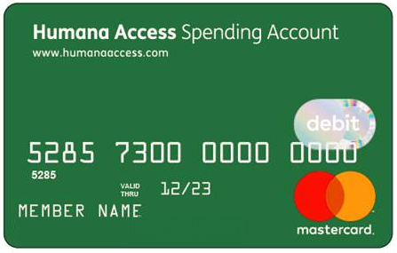 humana debit card approved items