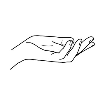 drawing of a hand reaching out