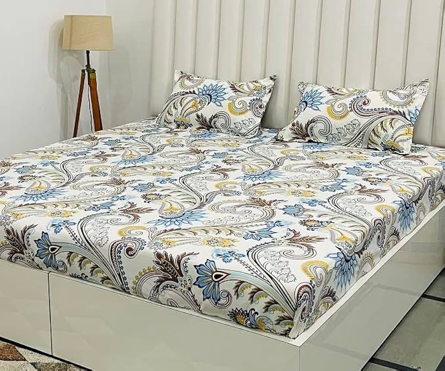 elastic fitted cotton bed sheets online india