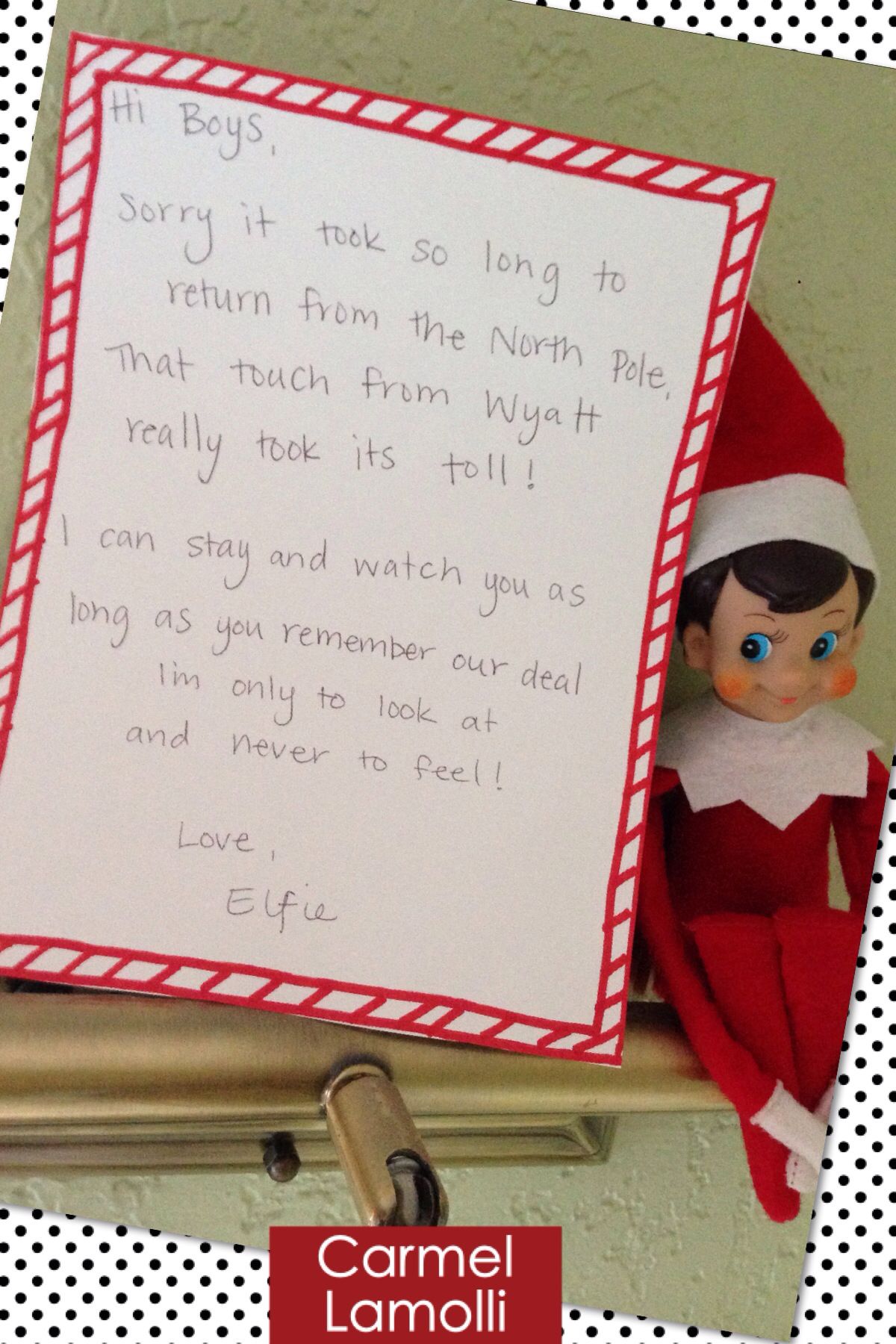 elf on the shelf touched letter