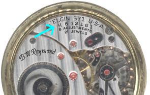 elgin pocket watch serial number