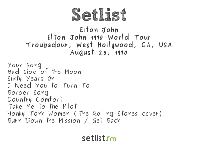 eltonjohn setlist