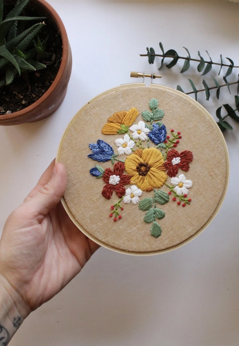 embroidery of flowers