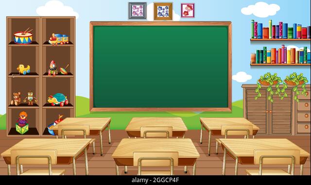 empty classroom clipart