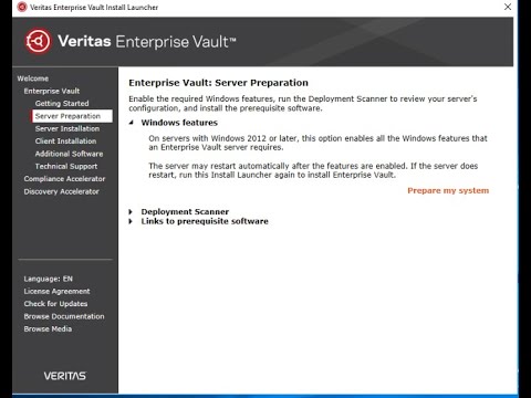 enterprise vault installation