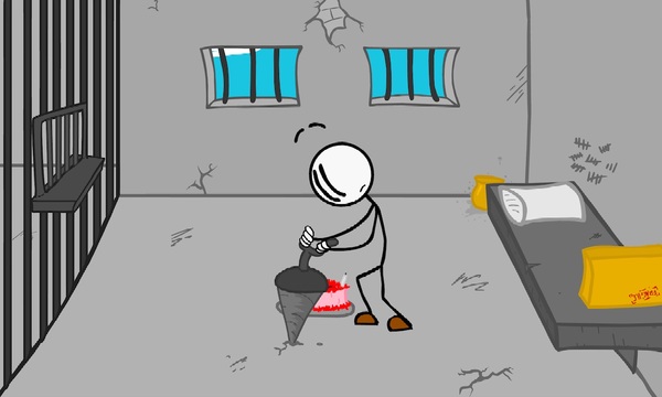 escaping the prison stickman