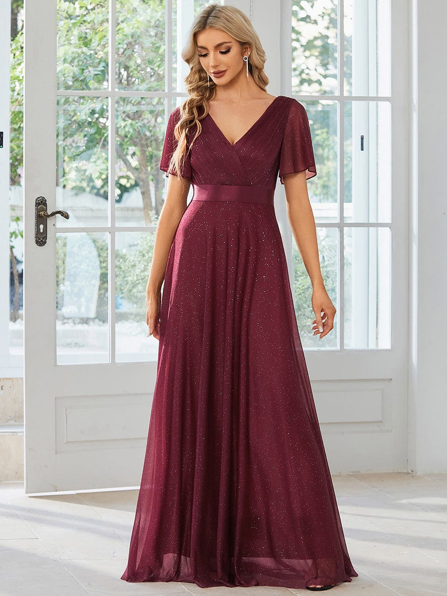 ever pretty burgundy dress