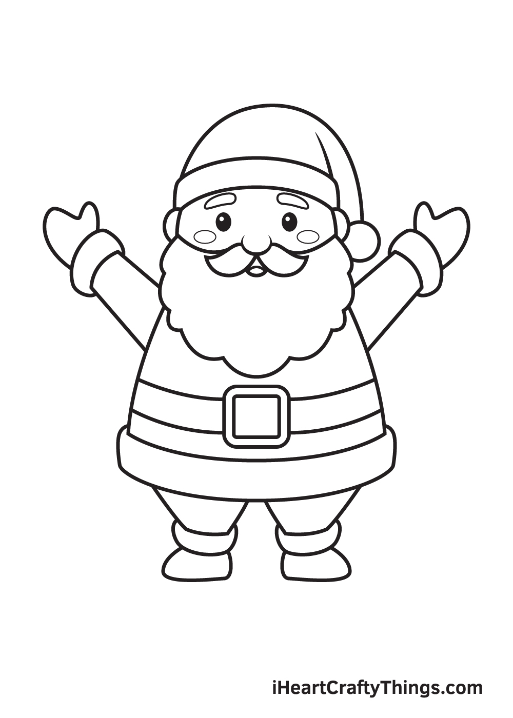 pics of santa claus to draw