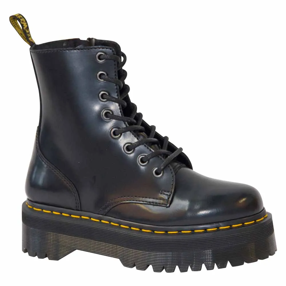 dr martens jadon black polished smooth