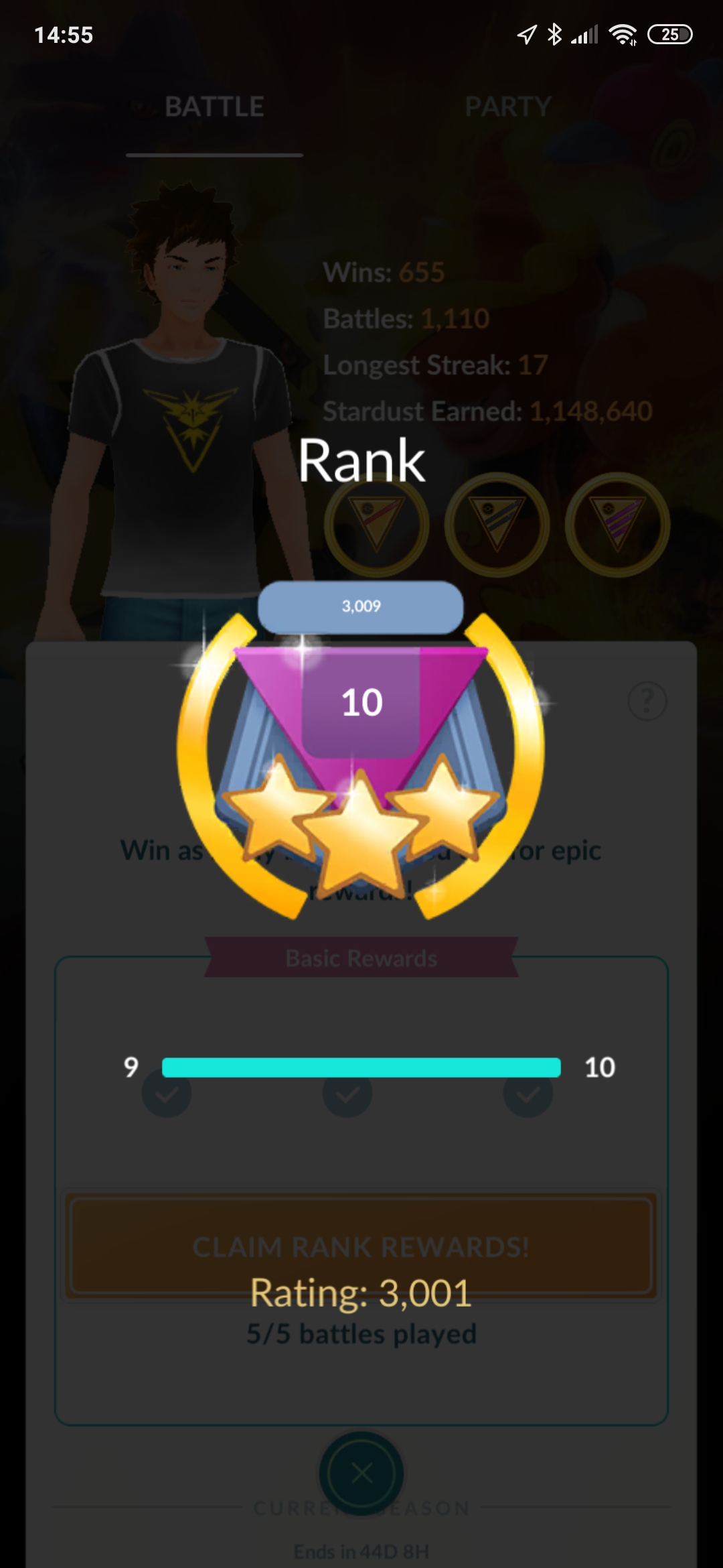 rank 10 pokemon go