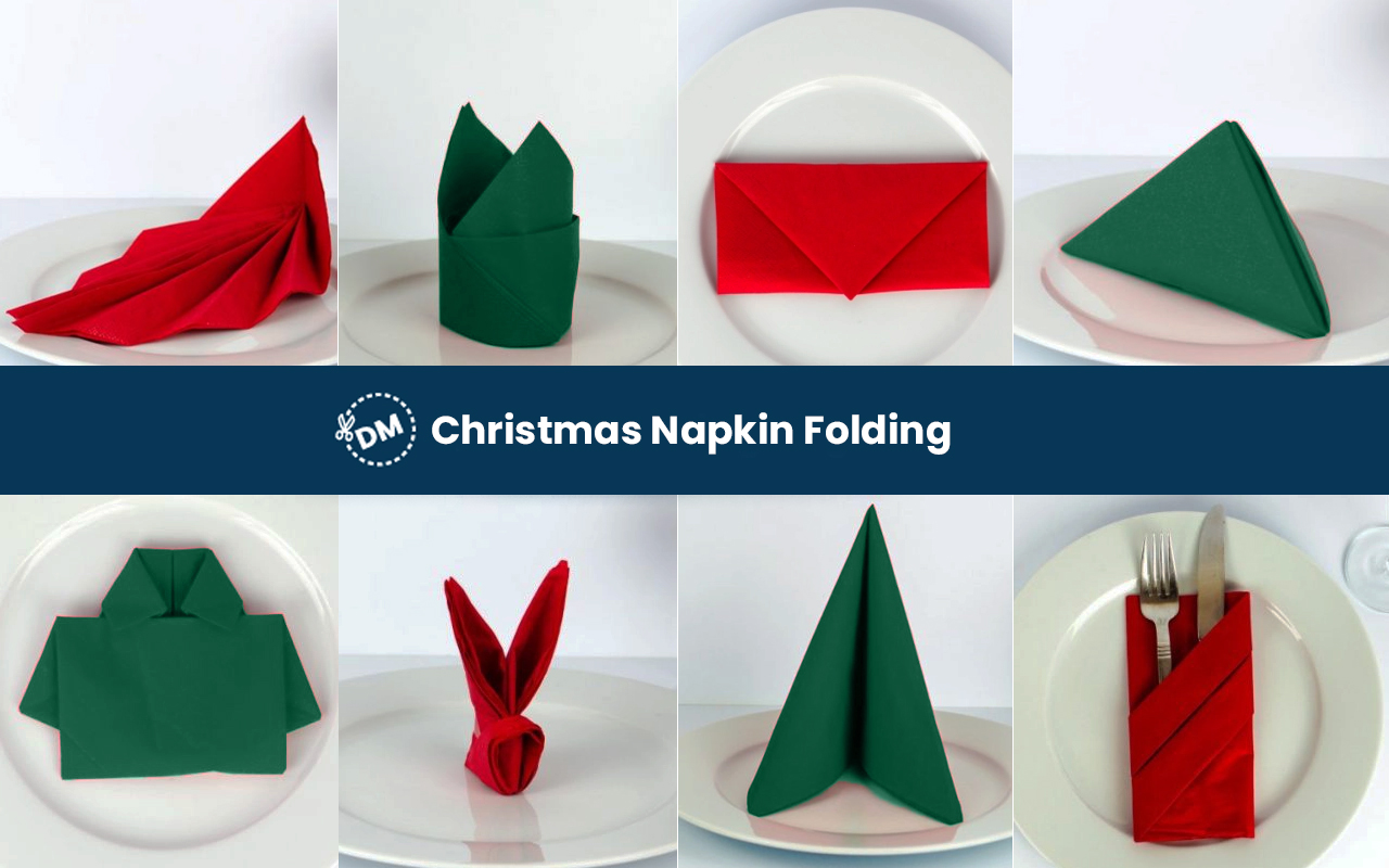 xmas paper napkin folding