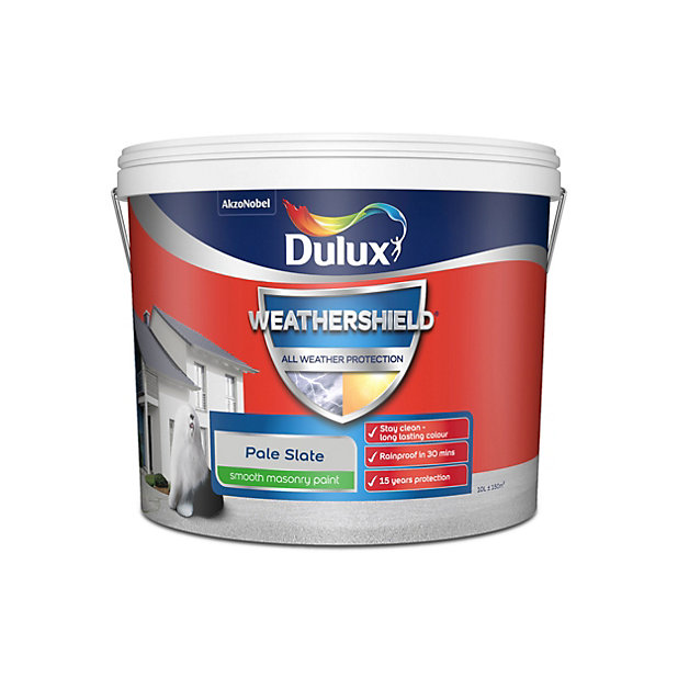 dulux pale slate masonry paint