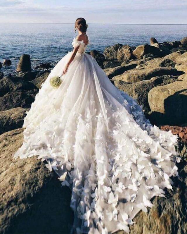 butterfly wedding dress