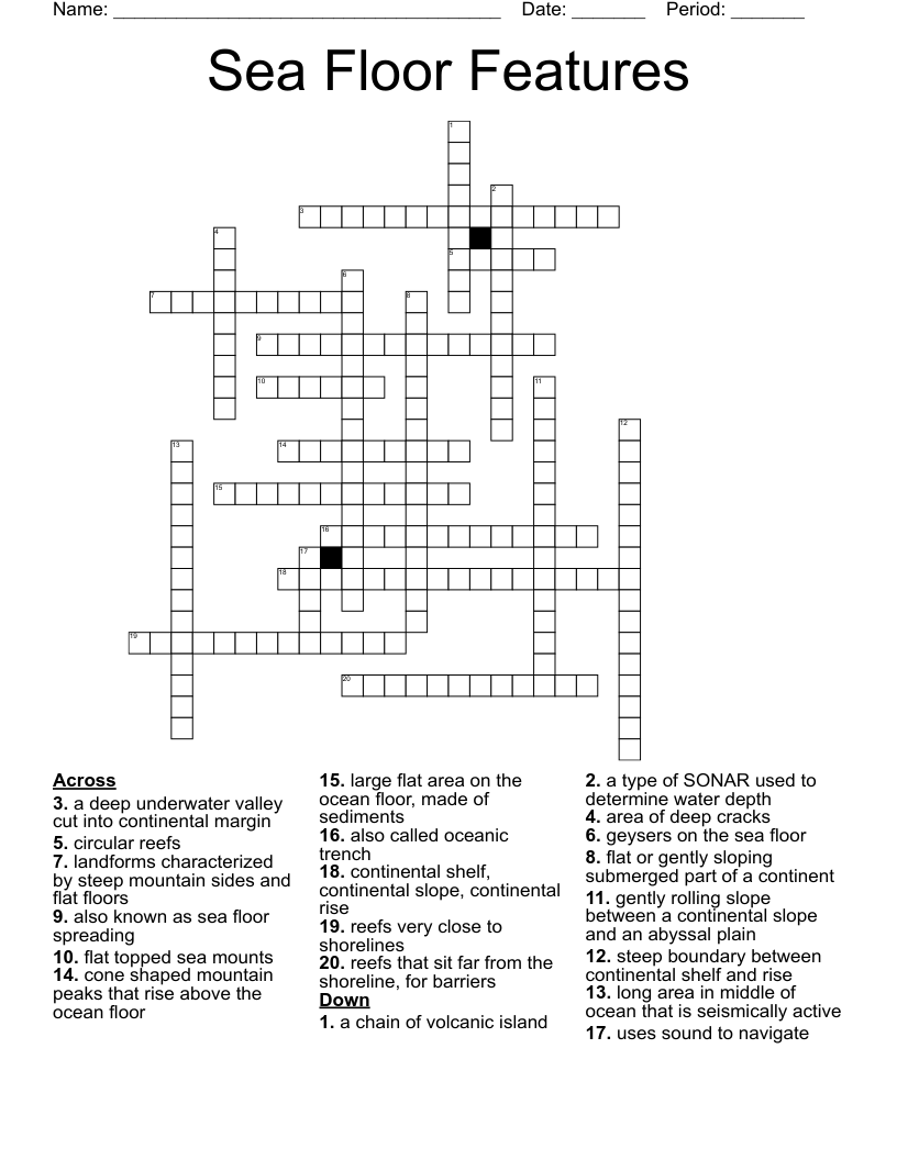 ocean fringe crossword clue