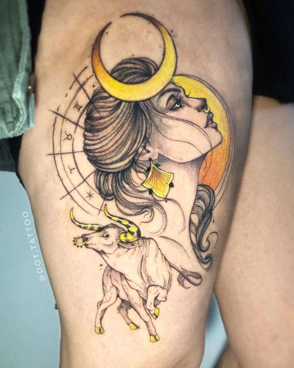 feminine taurus tattoo